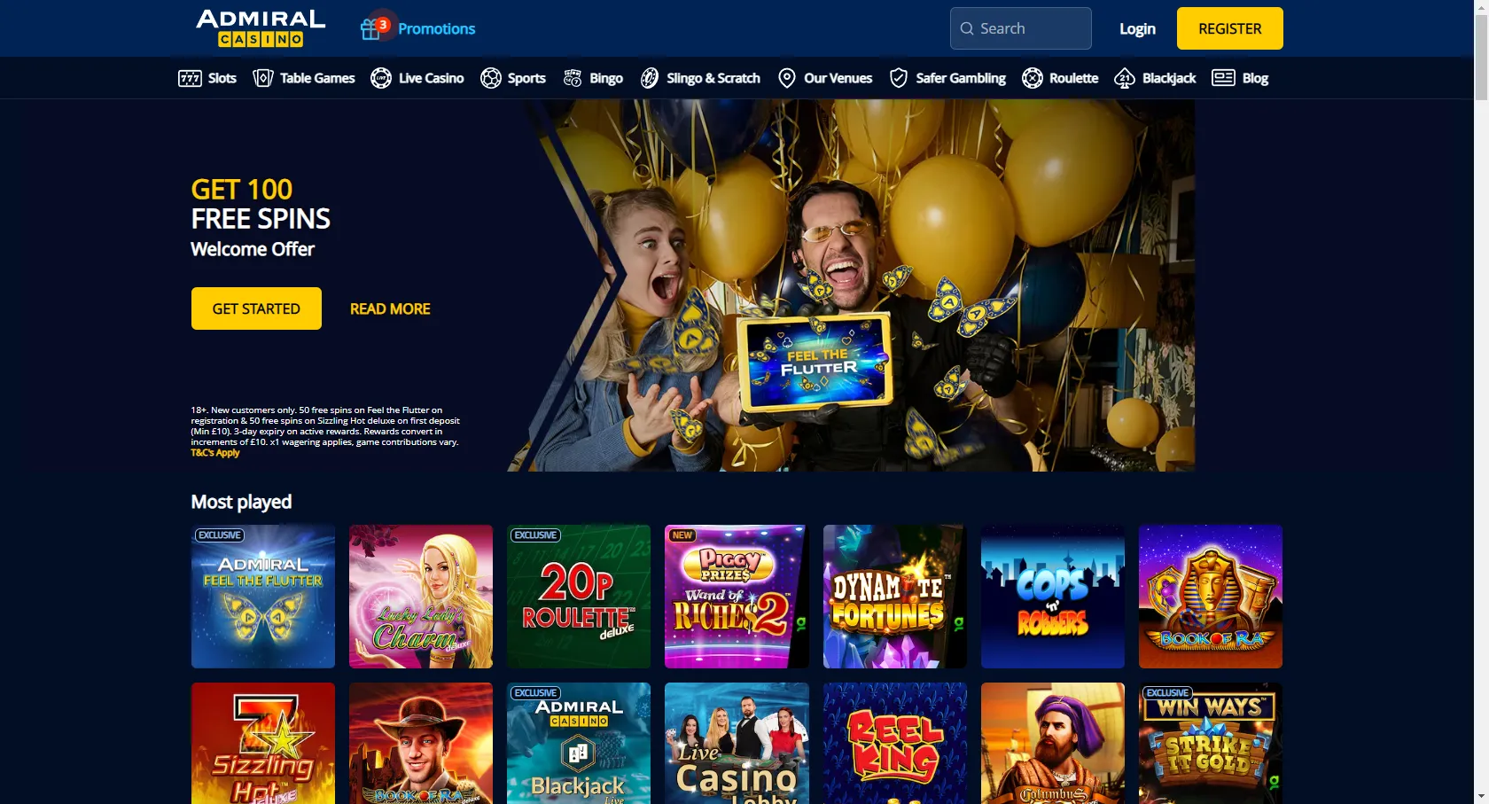 Admiral Casino screenshot