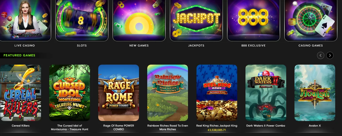 888 Casino screenshot